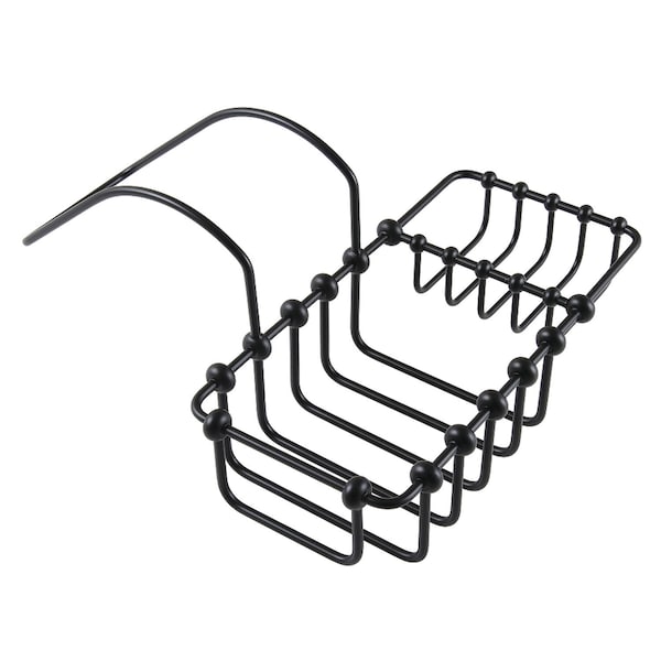Clawfoot Tub Rim Soap and Sponge Holder, Matte Black